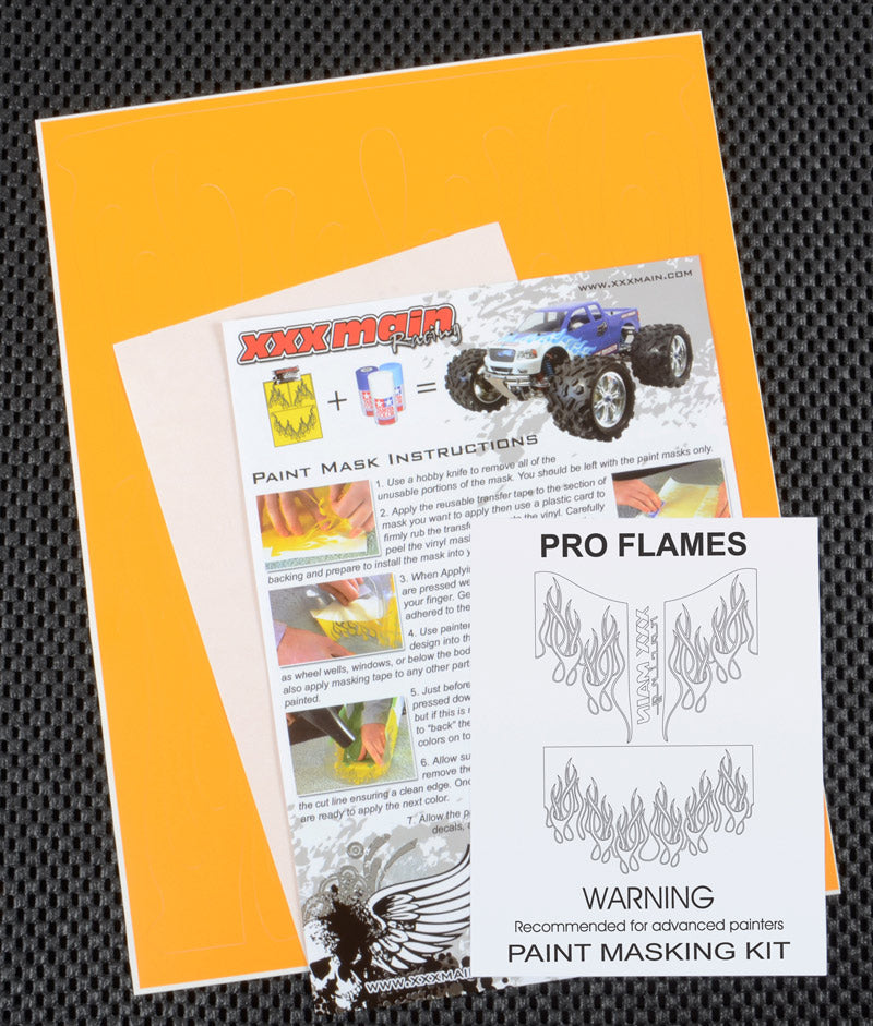 XXX Main Racing Pro Flames Paint Mask - XXXM060L