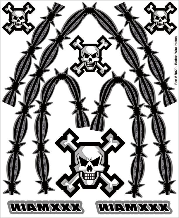 XXX Main Racing Barbed Wire Internal Graphic - XXXR020