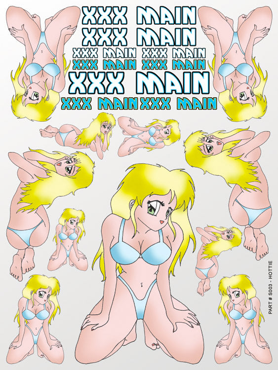 XXX Main Racing Hottie Sticker Sheet - XXXS003