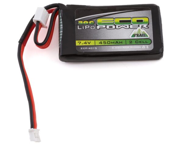 EcoPower EcoPower "Trail" SCX24 2S 30C LiPo Battery w/PH2.0 Connector (7.4V/450mAh) - ECP4015