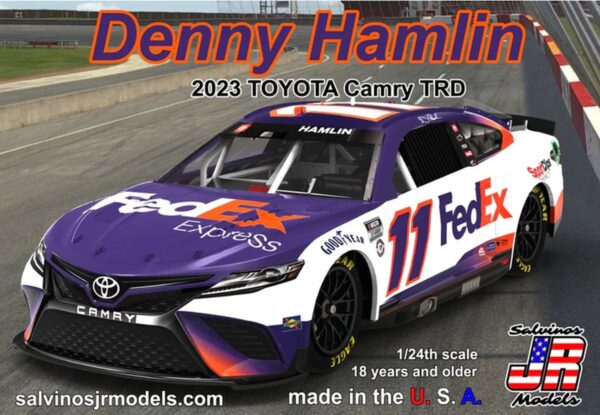 Salvinos Models Joe Gibbs Racing Denny Hamlin 2023 Toyota Camry Primary Plastic Model Kit - SJM39178