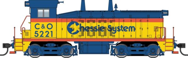 Walthers Mainline EMD SW7 - Standard DC -- Chessie System Chesapeake & Ohio #5221 (Phase I; yellow, vermillion, blue) - 910-10664