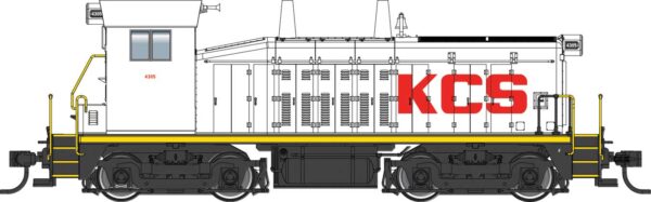 Walthers Mainline EMD SW7 - Standard DC -- Kansas City Southern #4305 (Phase II; white, red, yellow) - 910-10670