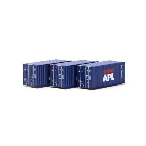 Athearn ATH17721 N 20' Corrugated Container, APL (3) - ATH17721