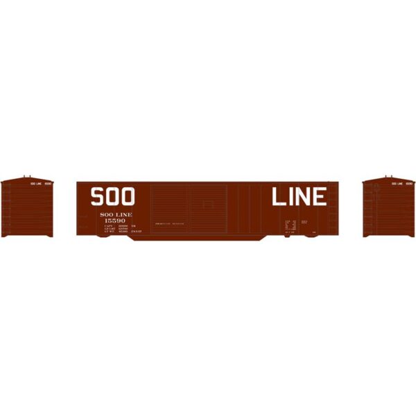 Athearn N 50' Double Sliding Door Box, SOO #15590 - ATH2800