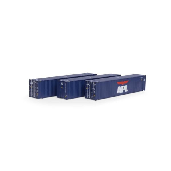 Athearn HO RTR 45' Container, APL #1 (3) - ATH28044