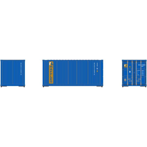 Athearn HO RTR 20' Corrugated Container, RFCU (3) - ATH28880