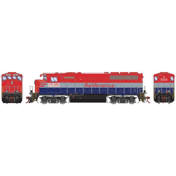 Athearn Genesis HO GP40-2L, Rail America/TP&W #4055 - ATHG65089