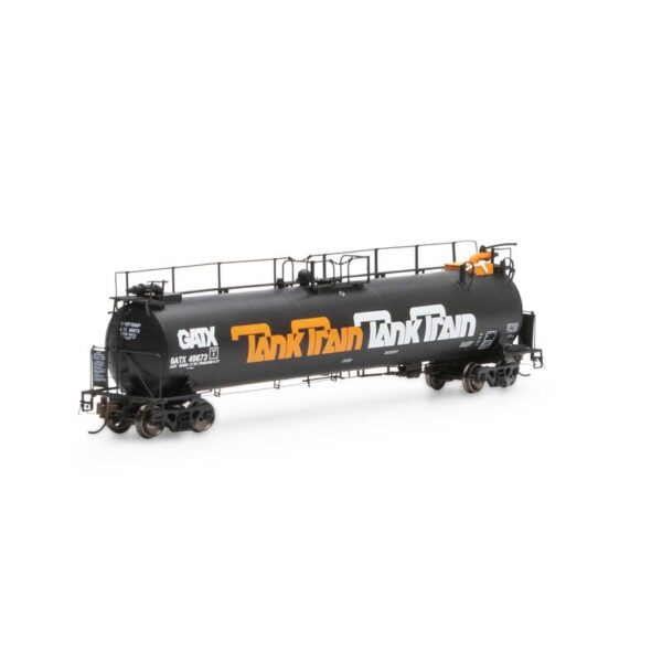 Athearn Genesis HO TankTrain Intermediate,GATX/Orange Letter#48673 - ATHG67921