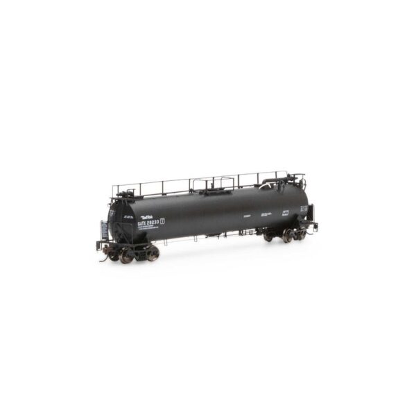 Athearn Genesis HO TankTrain Intermediate, GATX/Black Small #28233 - ATHG67939