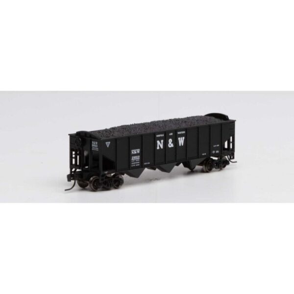 Athearn N 40' 3-Bay Ribbed Hopper w/Load, N&W #28810 - ATH25573