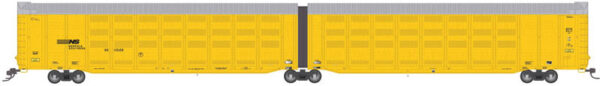 Atlas Articulated Auto Carrier - Ready to Run - Master(R) -- Norfolk Southern #110102 (yellow, silver, black, white) - ATL20005820