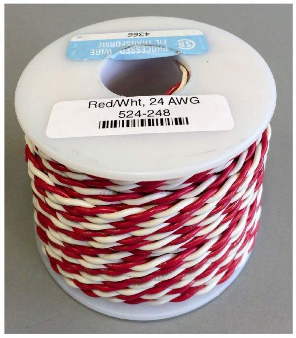 NCE - North Coast Engineering Hook-Up Wire -- Red/White 100' 30.5m - 524-248