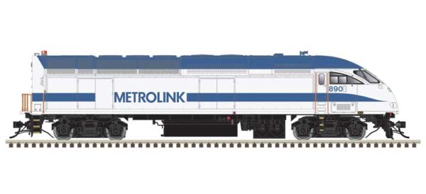 Atlas HO Motive Power Industries MP36PH-3C - Standard DC -- Metrolink #890 (white, blue)