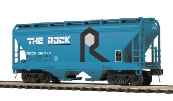 Atlas O 2-Bay Centerflow Covered Hopper - 3-Rail - Premier -- Rock Island (blue, white) #512109