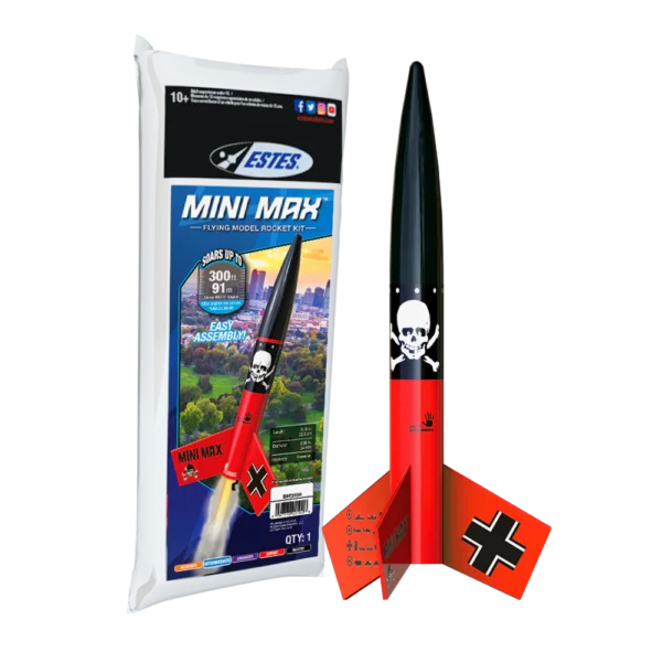 Estes 2100 Mini Der Red Max Model Rocket Kit