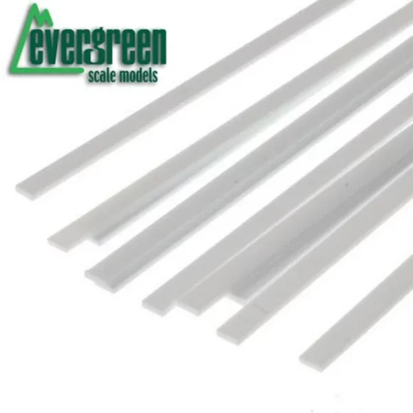 Evergreen Styrene Strip .030" Thick - 14" Long; pkg(10) -- x .100" - EVG135