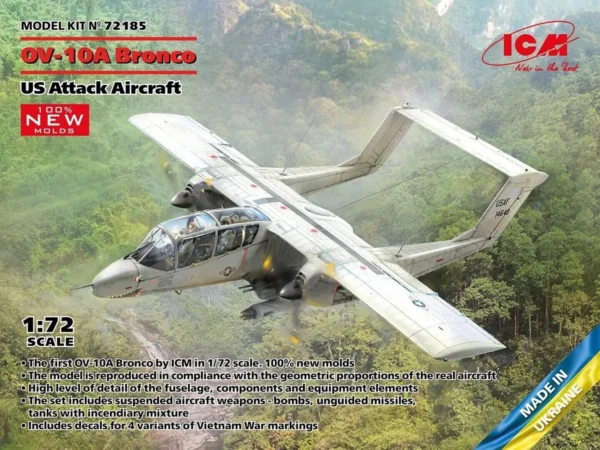 1/72 US OV10A BRONCO ATTACK AIRCRAFT VIETNAM WAR