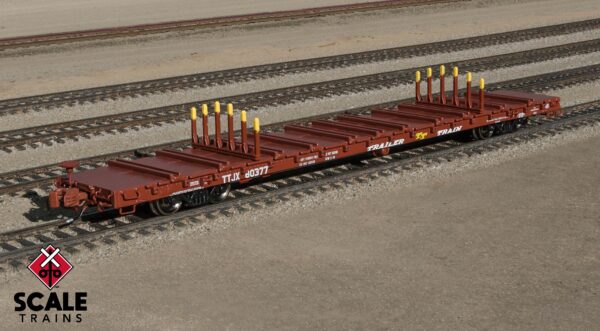 Rivet Counter N Scale BSC F68BH Finger Rack Flatcar, Trailer Train/Oxide Red/TTJX / 80515 /