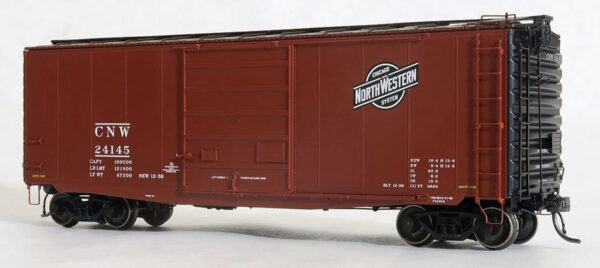 Tangent Scale Models Chicago and Northwestern (C&NW) "Original 12-56" 40' PS-1 9' Door Boxcar #24137 - TAN26011-03