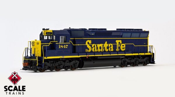 Scaletrains Rivet Counter HO Scale EMD SD45 Phase Ib1, Santa Fe/As Delivered/Pinstripe #1862 - DCC Ready