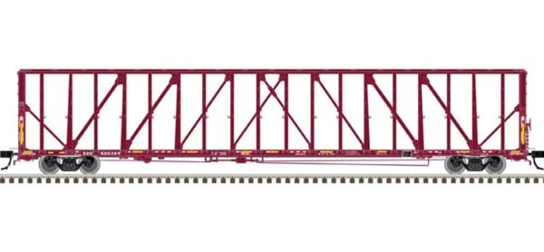 Atlas 73' Center-Partition (Centerbeam) Flatcar - Ready to Run - Master(R) -- Canadian Pacific SOO 600373 (Boxcar Red, white, Red) - ATL20006490