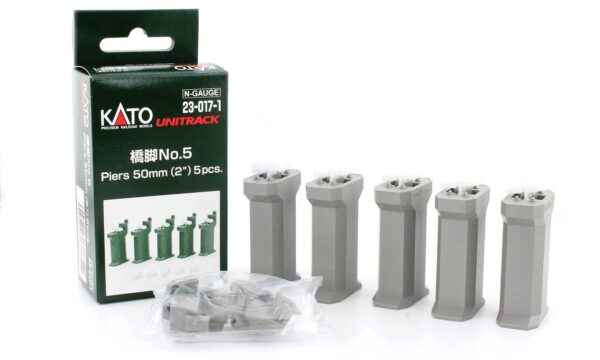 Kato 23-017-1 N Piers w/S Joiner & S-Clip -- 2" 5mm High