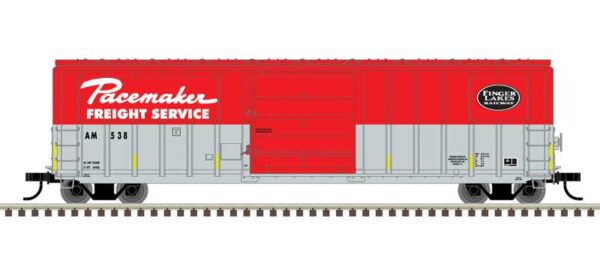 Atlas HO Berwick 50' Boxcar - Ready to Run - Master(R) -- Finger Lakes Railway #538 (red, gray, Pacemaker Markings)