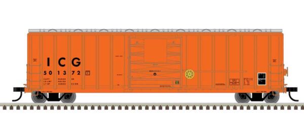 Atlas HO Berwick 50' Boxcar - Ready to Run - Master(R) -- Illinois Central Gulf #501310 (orange, black)