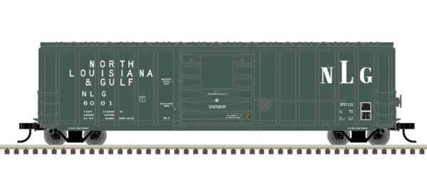 Atlas HO Berwick 50' Boxcar - Ready to Run - Master(R) -- North Louisiana & Gulf #6001 (green, white)