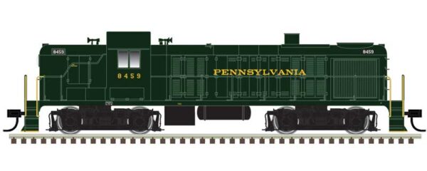 Atlas N Alco RS3 - ESU LokSound & DCC - Classic Silver -- Pennsylvania Railroad #8459 (dark green, yellow)