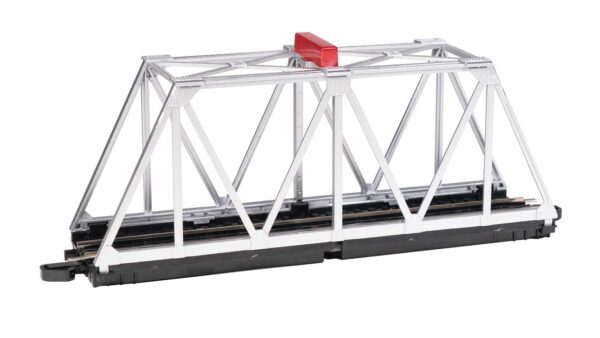 Bachmann N Truss Bridge with Blinking Light - E-Z Track(R) -- Assembled (silver)