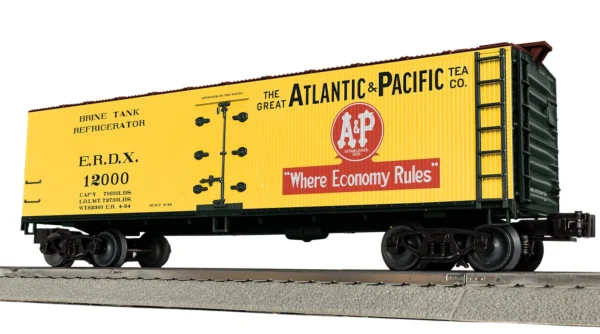 Lionel 2442211 - Woodside Reefer Car "Atlantic & Pacific" #12000