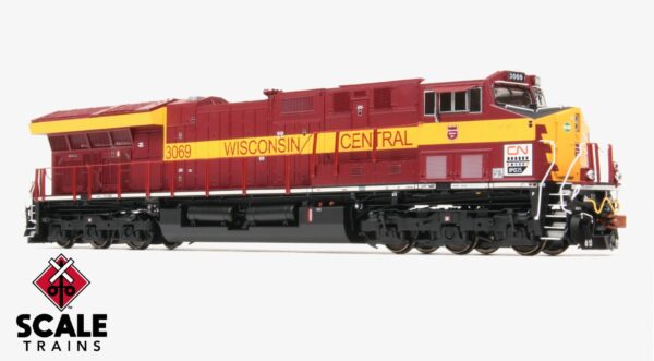 Scaletrains Rivet Counter HO Scale GE ET44AC GEVO, w/SOUND/DCC Canadian National/Wisconsin Central Heritage #3069 - SXT33183