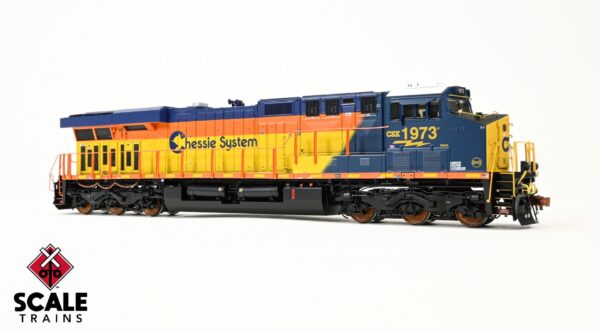 Rivet Counter HO Scale GE ES44AH. CSX/Heritage/Chessie System #1973 / 1973 / DCC & Sound Equipped