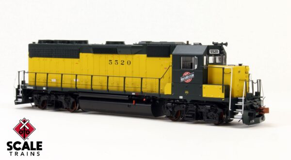 Rivet Counter HO Scale EMD GP40 Phase Ia, Chicago & NorthWestern/OY Scheme/C&NW System / 5520 / DCC & Sound Equipped