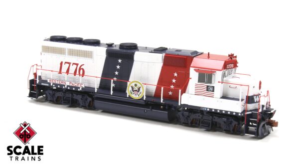 Rivet Counter HO Scale EMD GP40 Phase IIc, Western Pacific/Bicentennial / 1776 / DCC & Sound Equipped