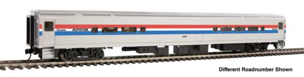 WalthersMainline HO 85' Horizon Cafe/Club Food Service Car - Ready to Run -- Amtrak(R) Phase III (Wide Stripes) #53002