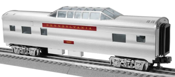 Lionel O RTR PRR Streamlined Vista Dome Coach #7820