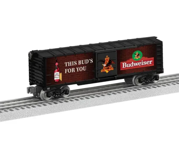 Lionel O Wood Reefer w/Illuminated Bar Sign - 3-Rail - Ready to Run -- Anheuser-Busch Budweiser(R) #28410 (black, red, green)