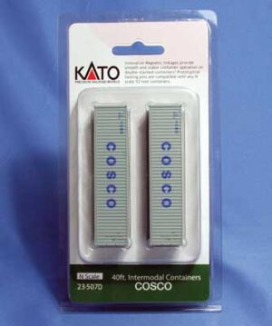 Kato N 	40' Corrugated Container 2-Pack -- China Ocean Shipping Co. COSCO (gray, blue)